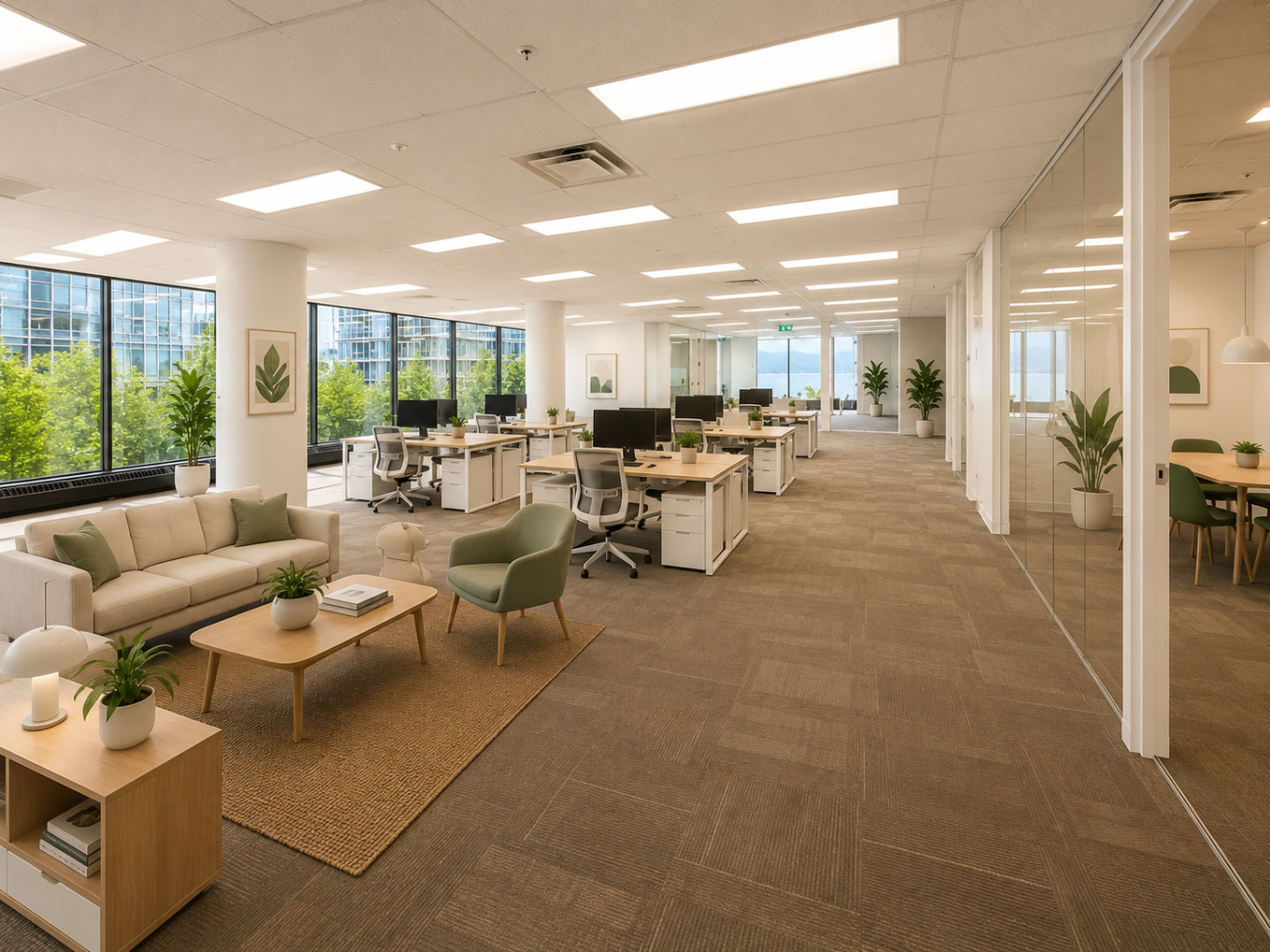 Full floor with great views