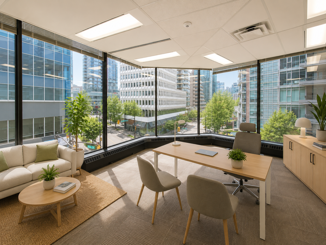 Full floor with great views