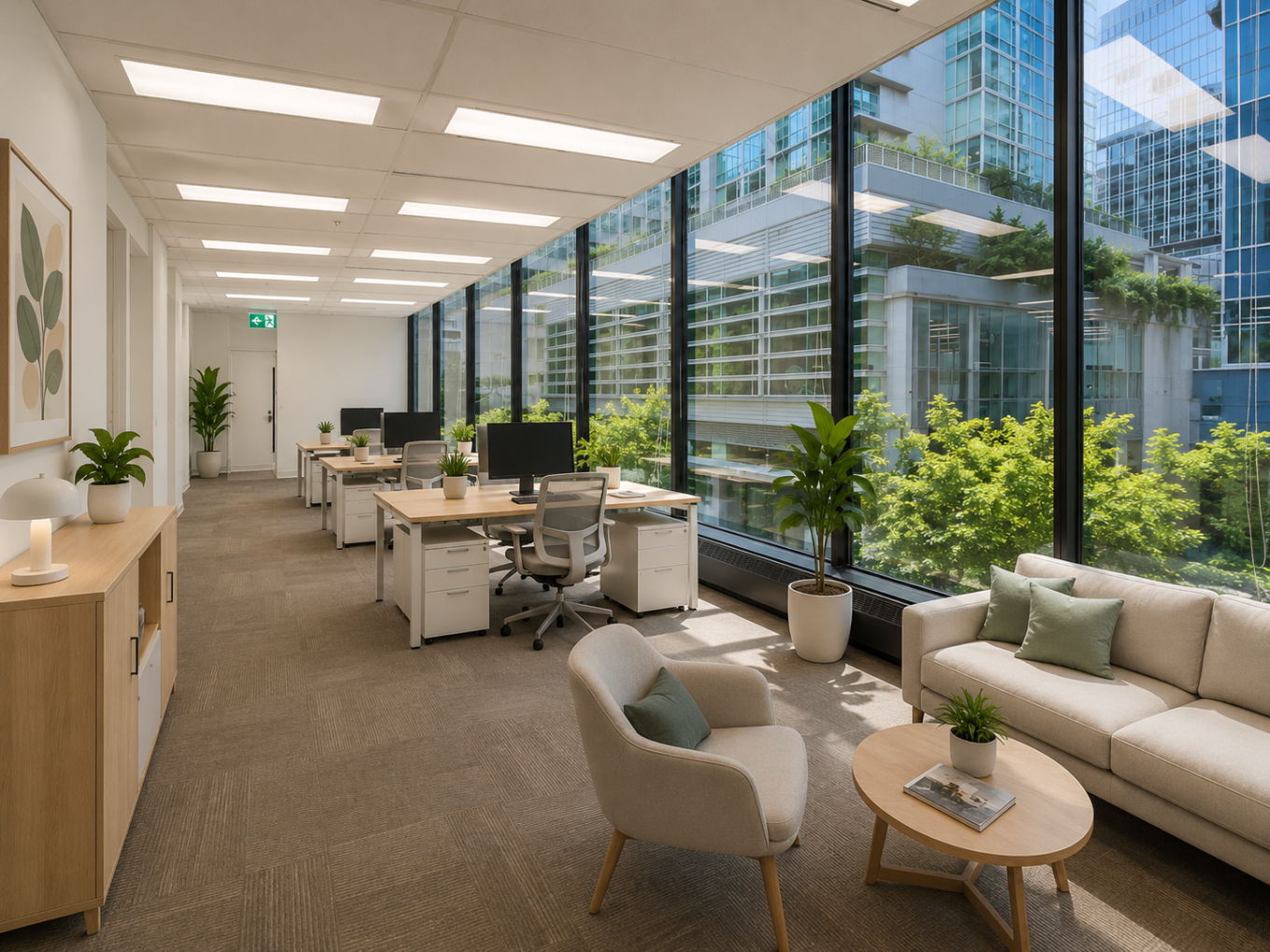 Full floor with great views
