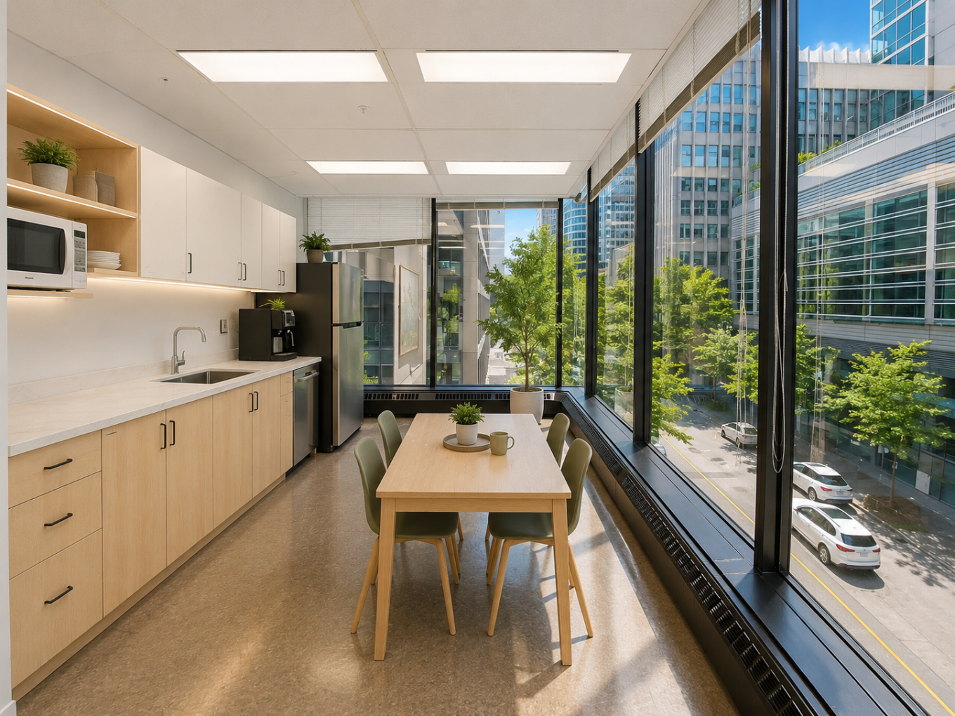 Full floor with great views