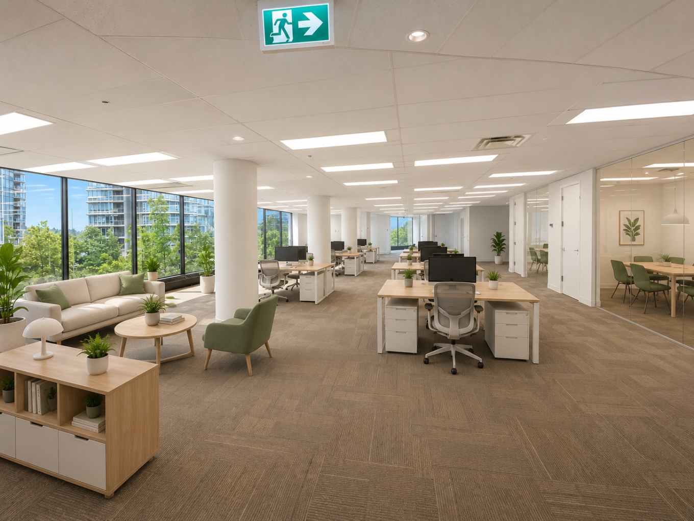 Full floor with great views