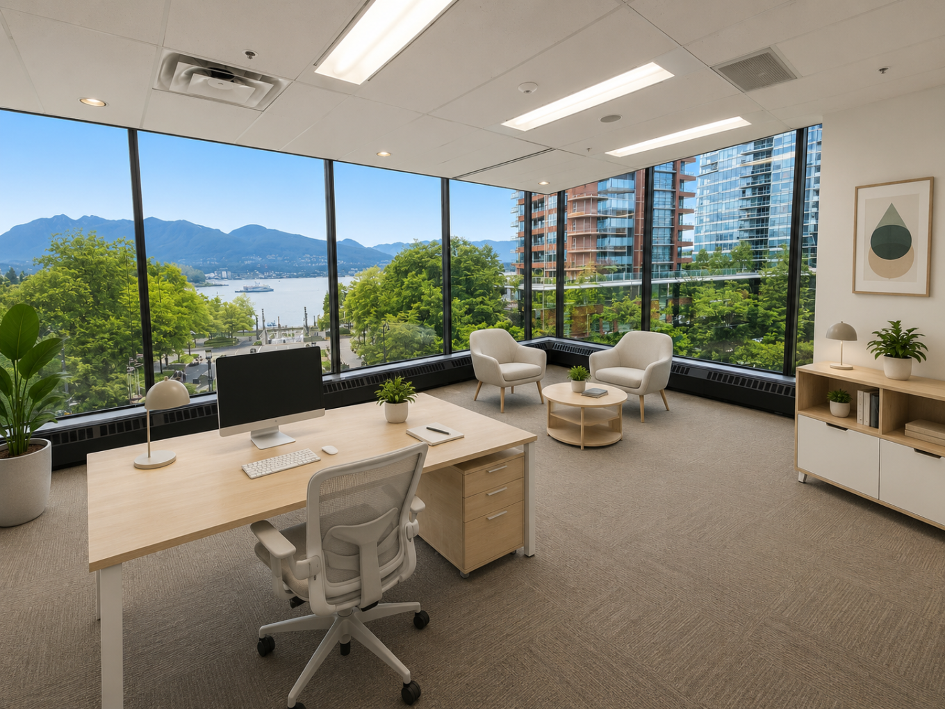 Full floor with great views