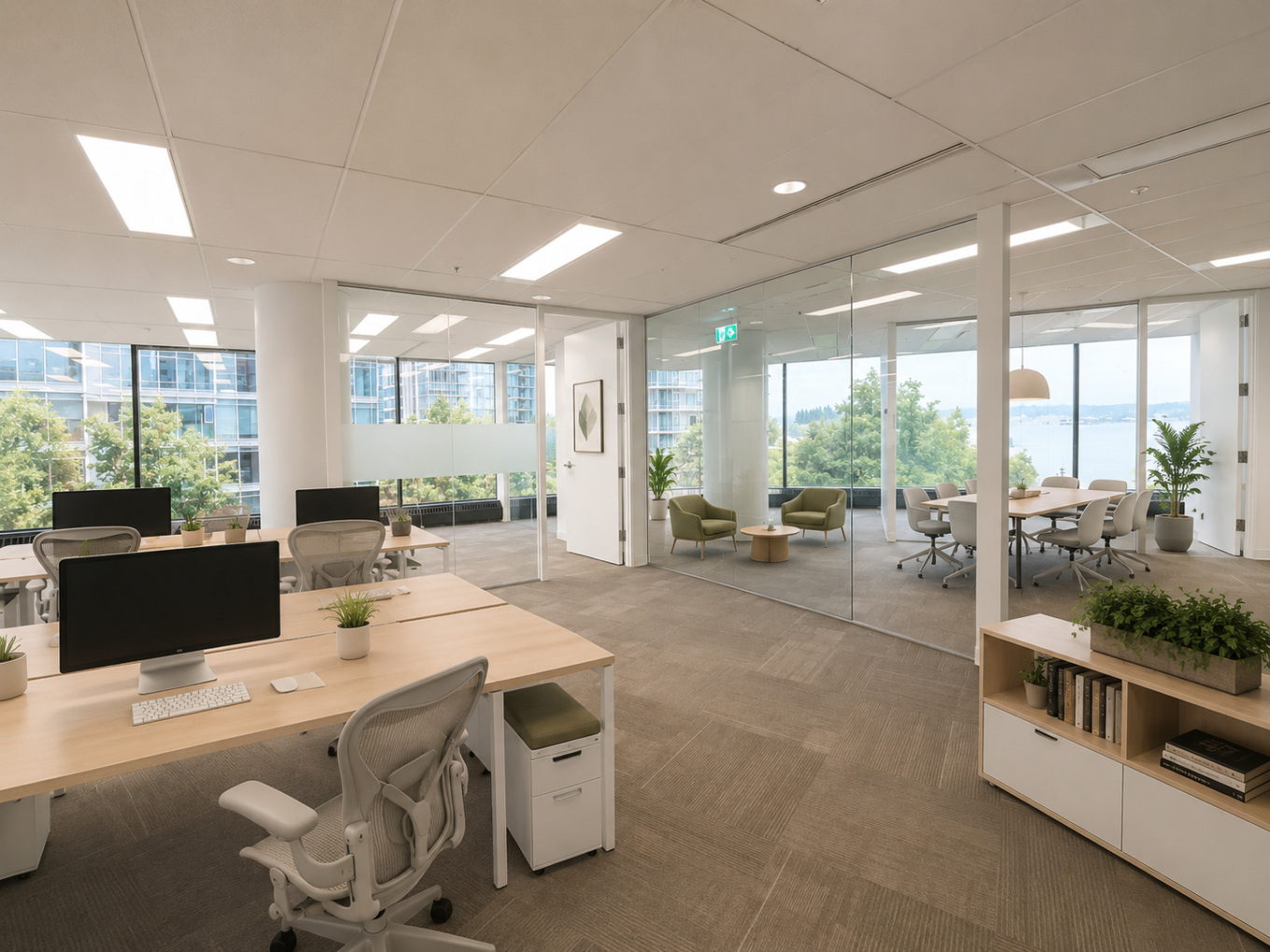 Full floor with great views